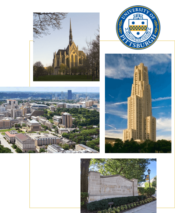 Collage of images of the University of Pittsburgh